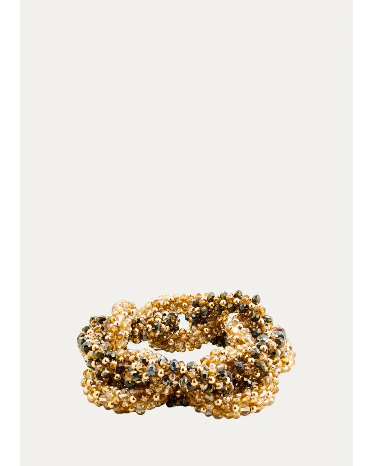 Elsa Multi CZ and 14K Gold Faceted Link Bracelet by Meredith Frederick