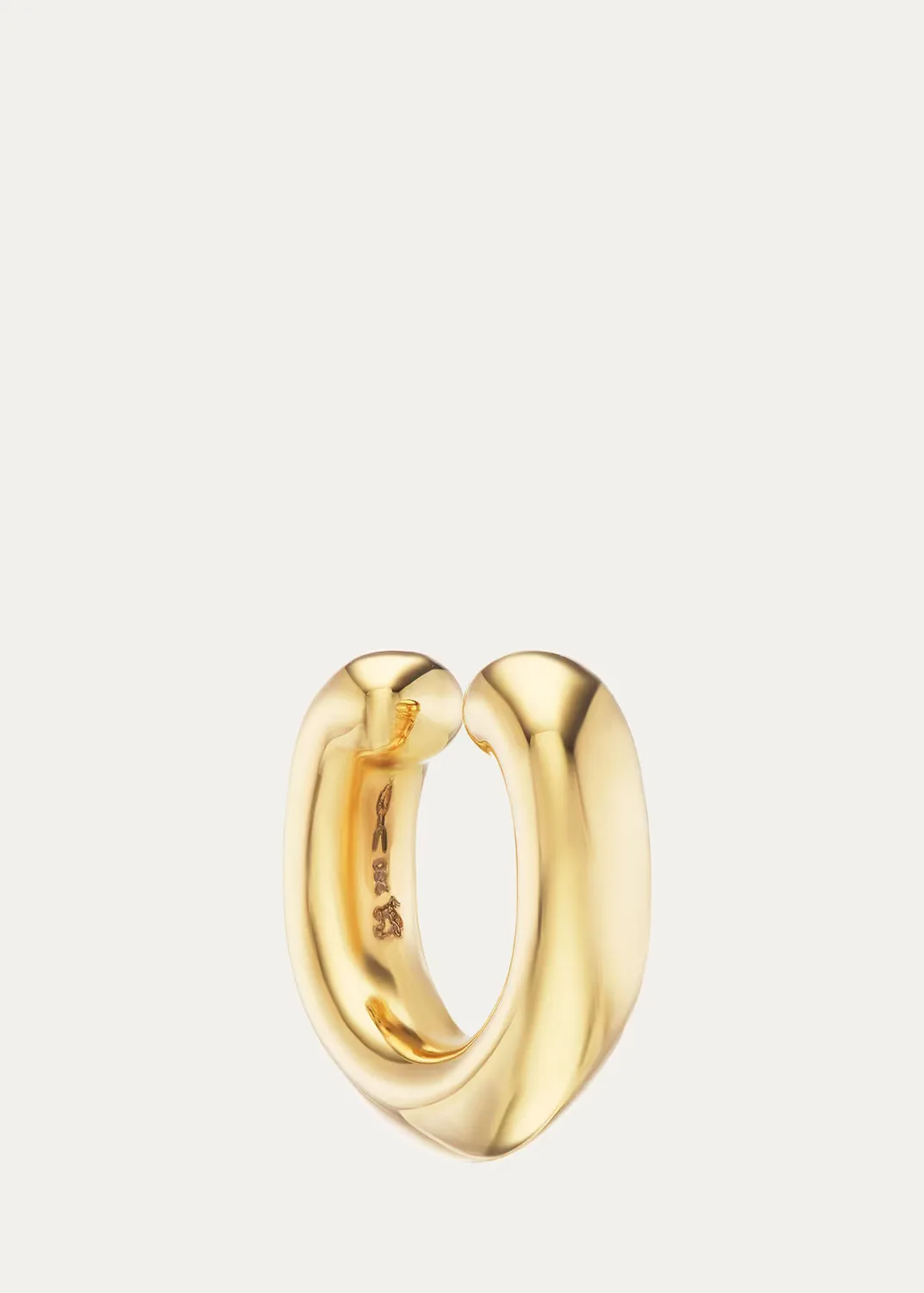 18K Yellow Gold Pave Shard Ear Cuff by Uniform Object