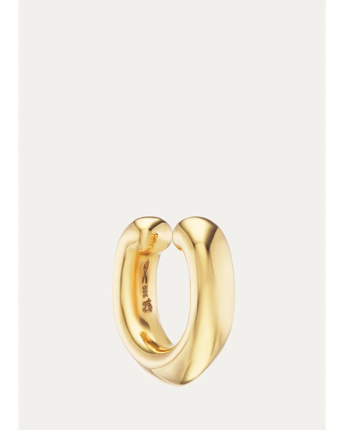 18K Yellow Gold Pave Shard Ear Cuff by Uniform Object