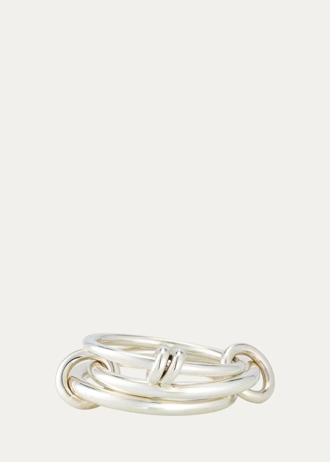 Three Link Ring with Connectors in Sterling Silver by Spinelli Kilcollin