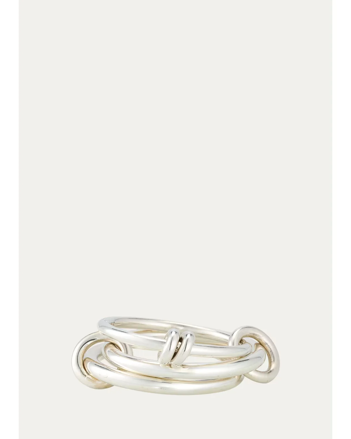 Three Link Ring with Connectors in Sterling Silver by Spinelli Kilcollin