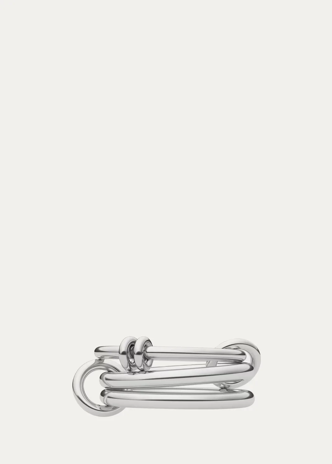 Three Link Ring with Connectors in Sterling Silver