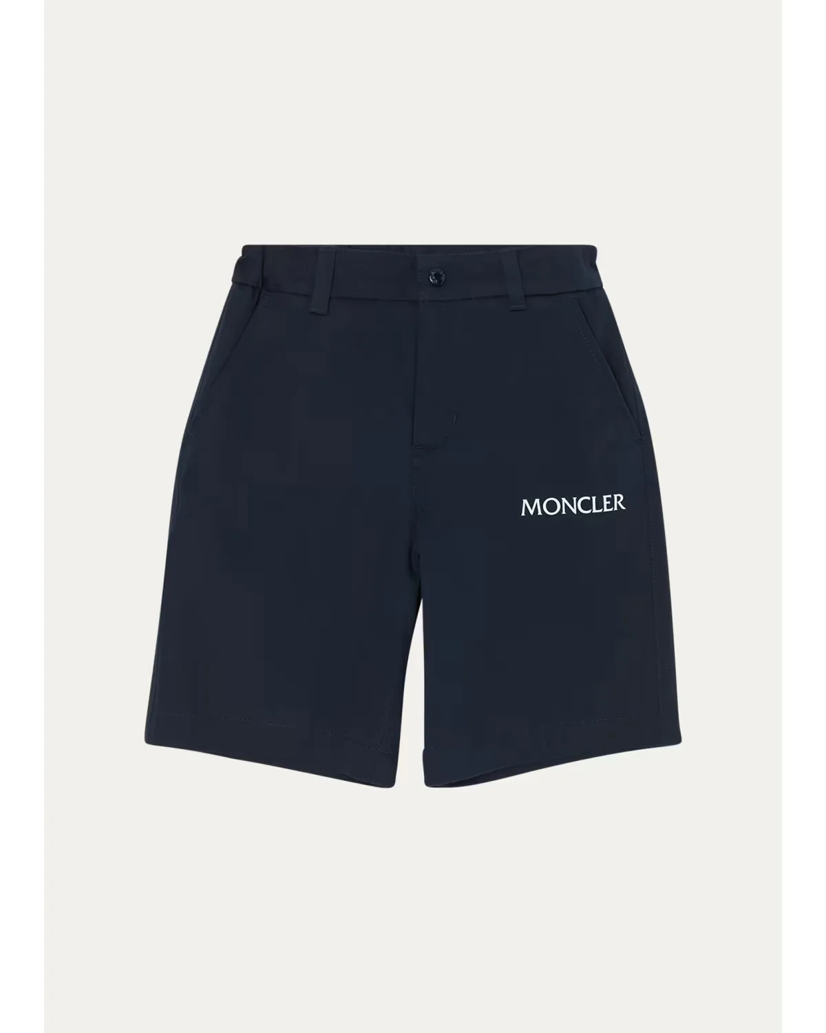 Contrast Logo-Print Shorts by Moncler