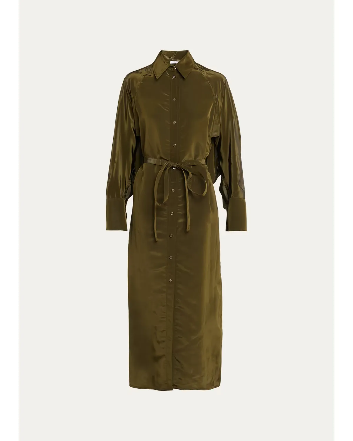 Keya Satin Maxi Shirtdress by FForme