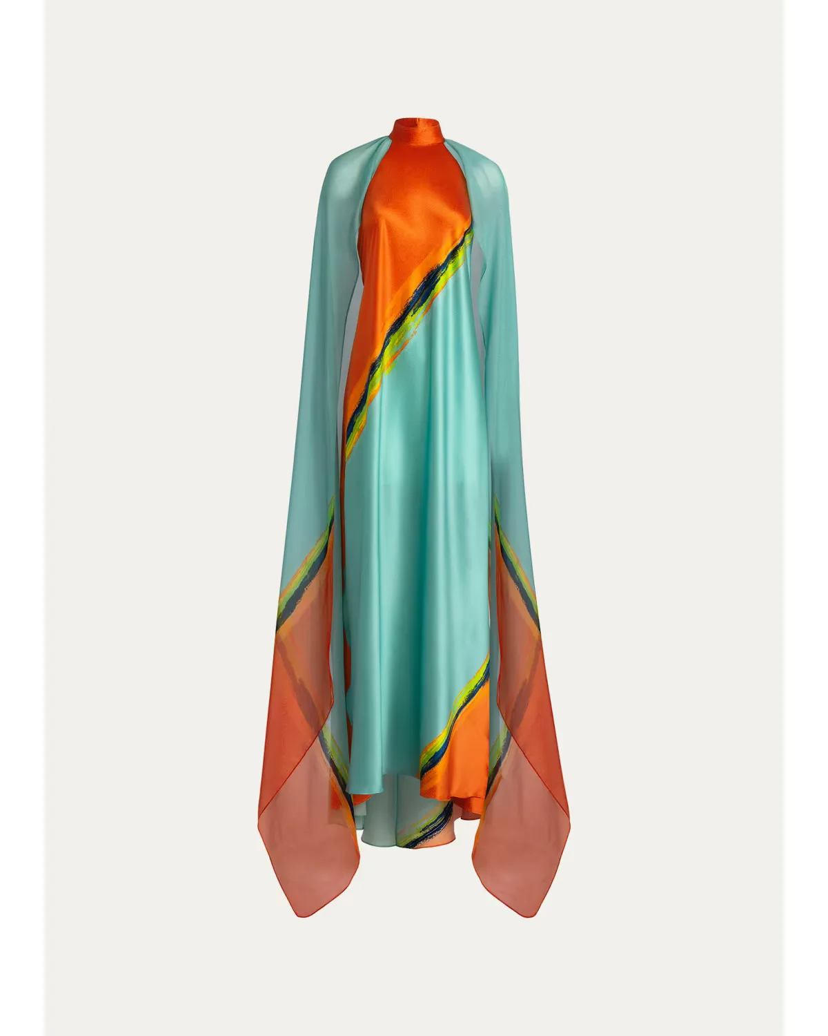 Sabina Cape Halter Maxi Dress by Silvia Tcherassi