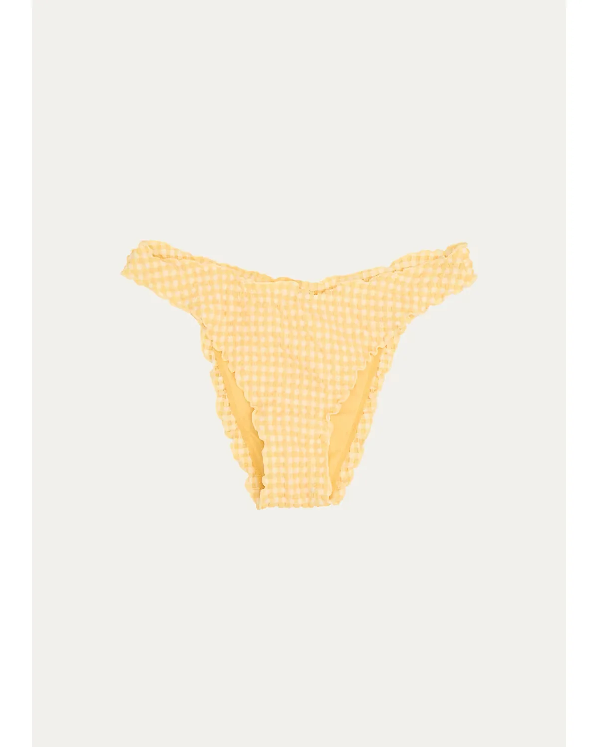 Maelie Textured Gingham Bikini Bottoms by SIMKHAI