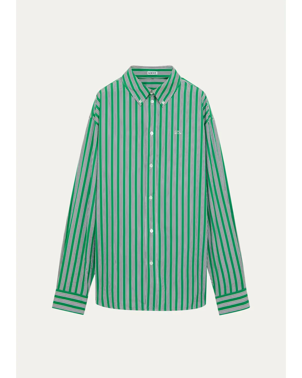 Multi-Stripe Poplin Button-Down Shirt by LOEWE