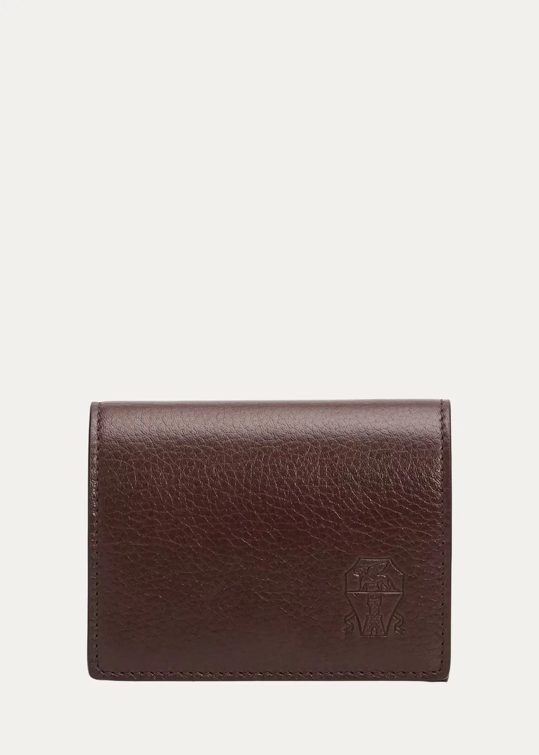 Leather Trifold Wallet by Brunello Cucinelli