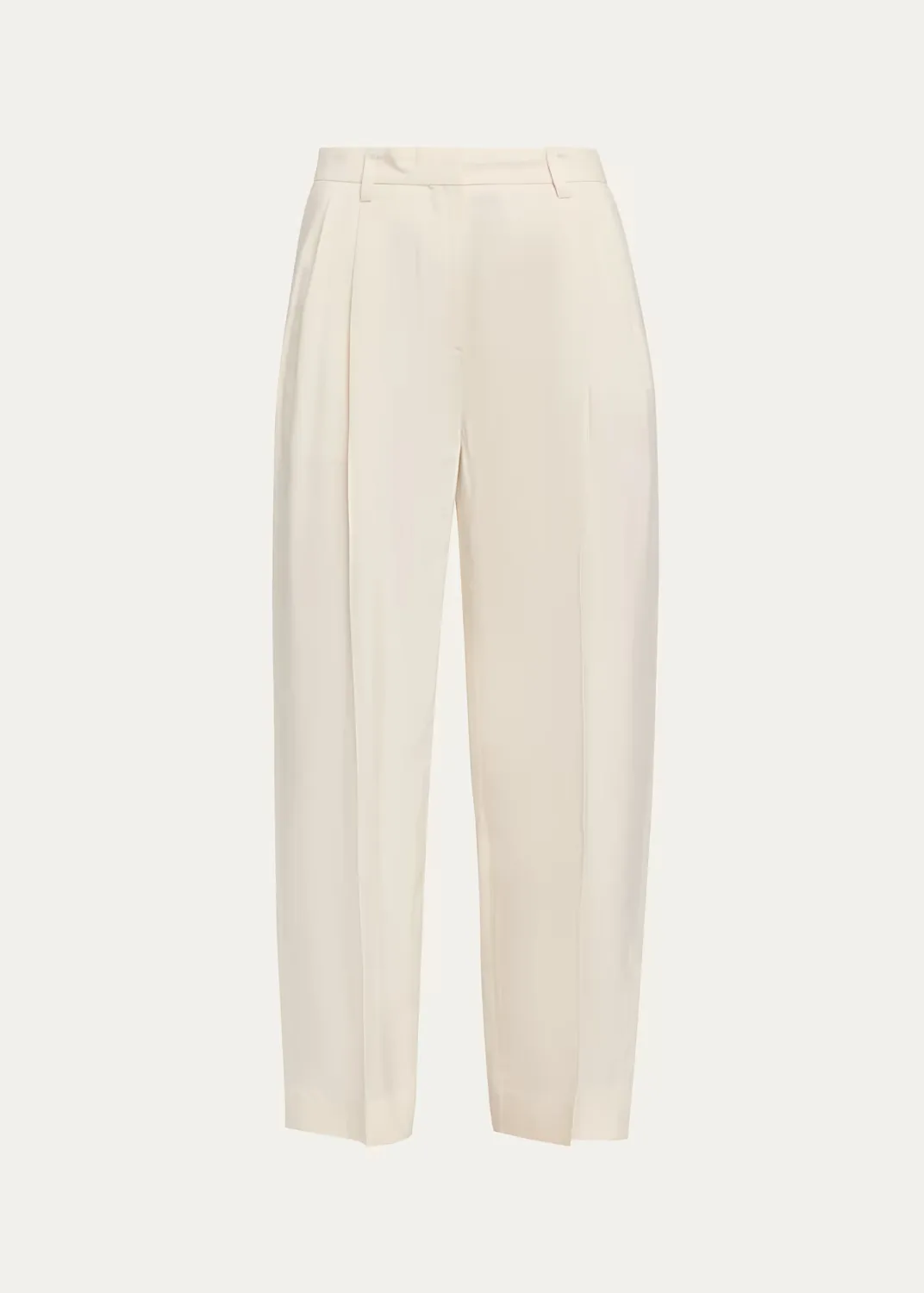 Garderob Double-Pleat Straight-Leg Ankle Trousers