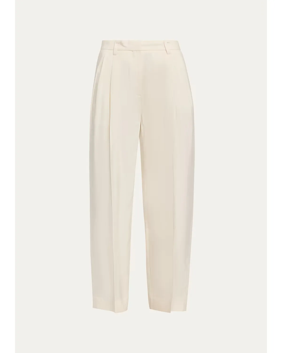 Garderob Double-Pleat Straight-Leg Ankle Trousers by Totême