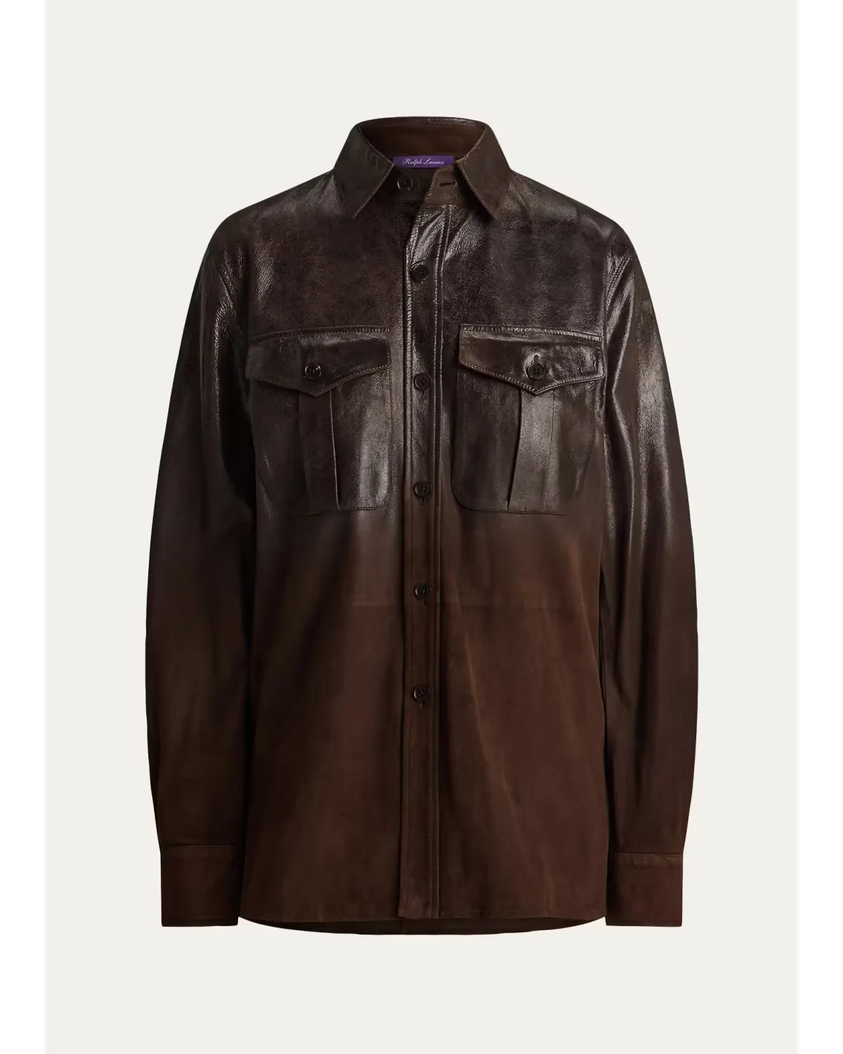 Landry Lamb-Suede Shirt by Ralph Lauren