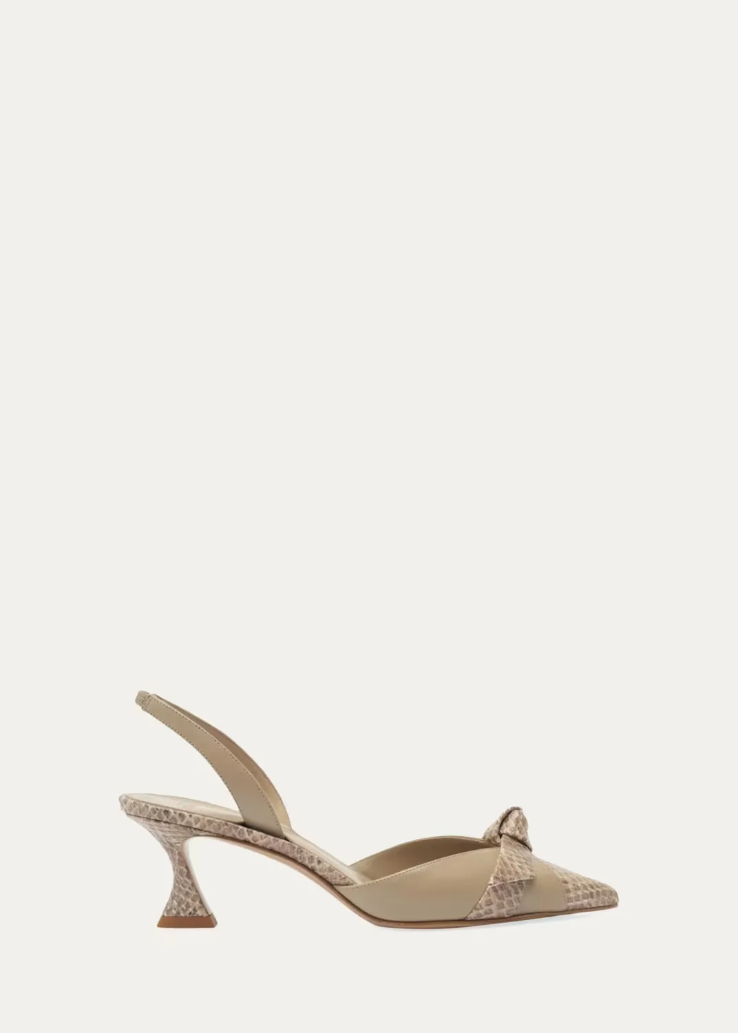 60mm Clarita Mixed Leather Slingback Pumps by Alexandre Birman