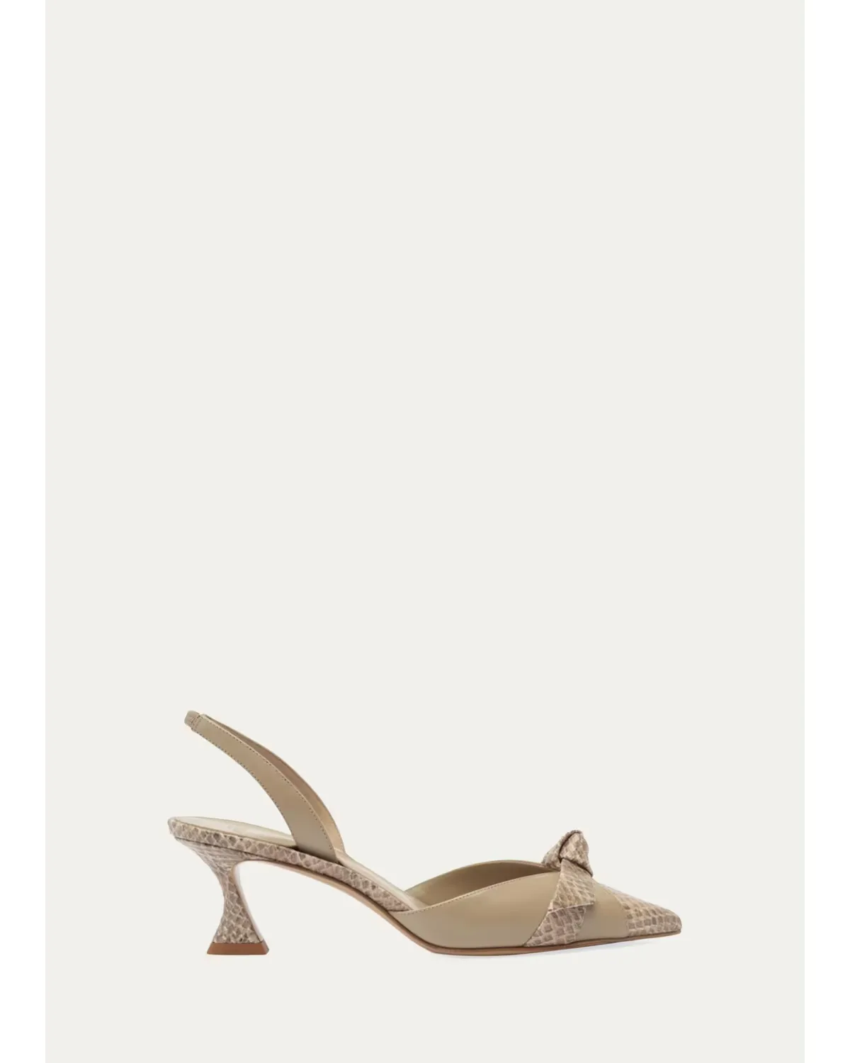 60mm Clarita Mixed Leather Slingback Pumps by Alexandre Birman