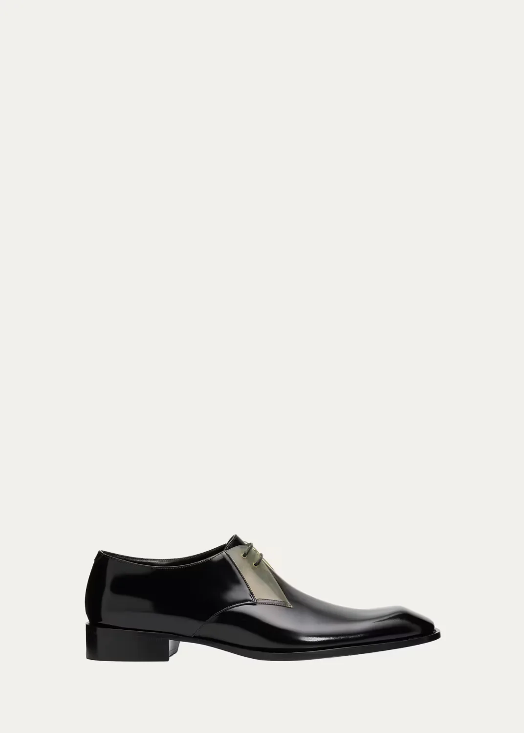 Nico Clear-Panel Leather Derby Shoes by Saint Laurent