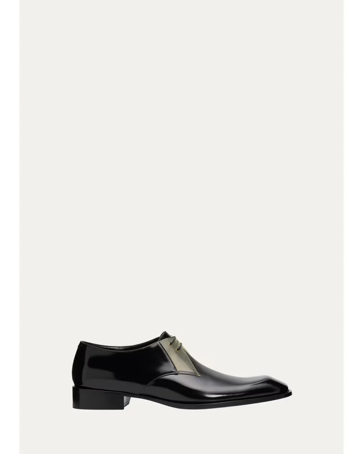 Nico Clear-Panel Leather Derby Shoes by Saint Laurent