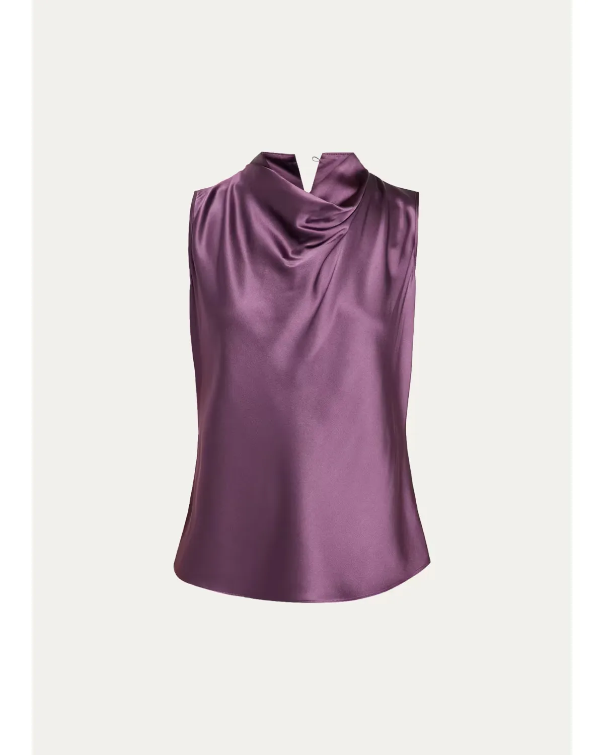 Tam Silk-Blend Cowlneck Top