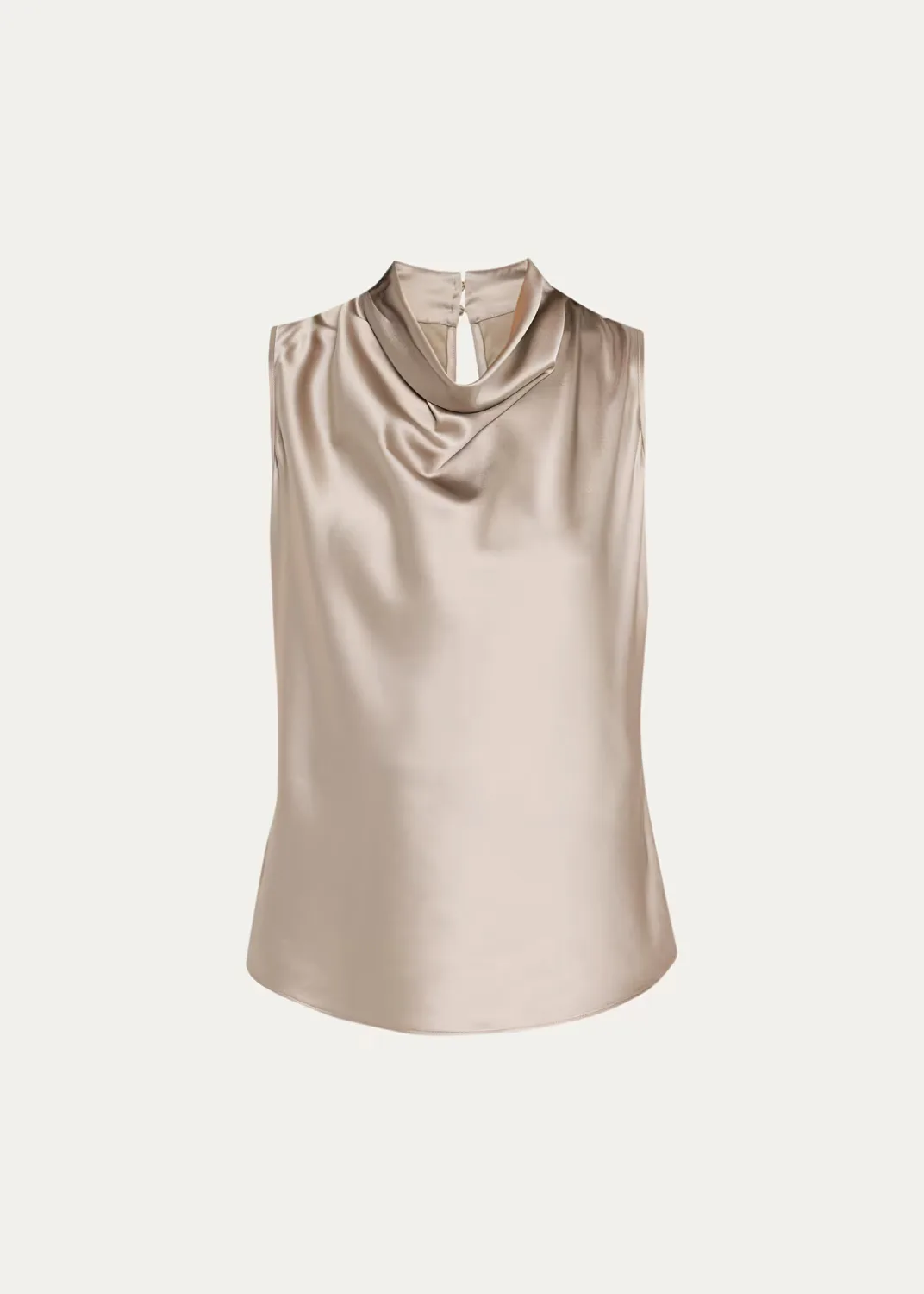 Tam Silk-Blend Cowlneck Top