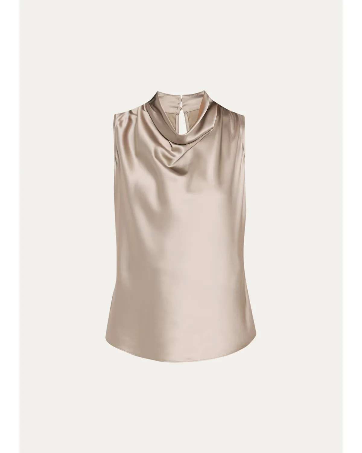 Tam Silk-Blend Cowlneck Top