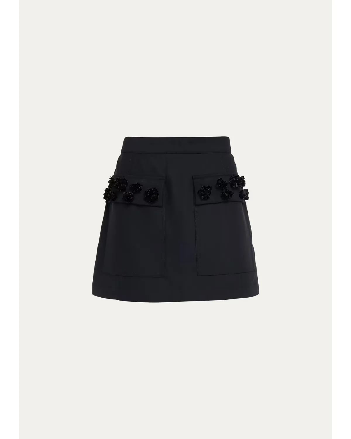 Rosette-Embellished Wool Mini Skirt by Plan C