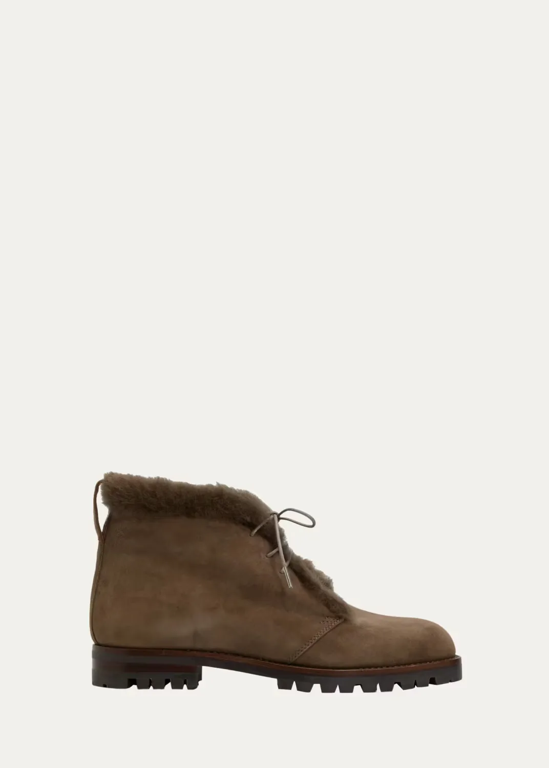 Mircus Shearling-Lined Suede Ankle Boots by Manolo Blahnik