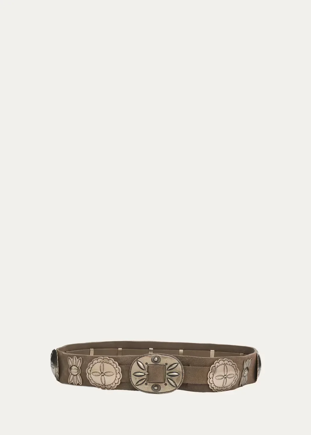 Suede Cast Concho Belt by Ralph Lauren