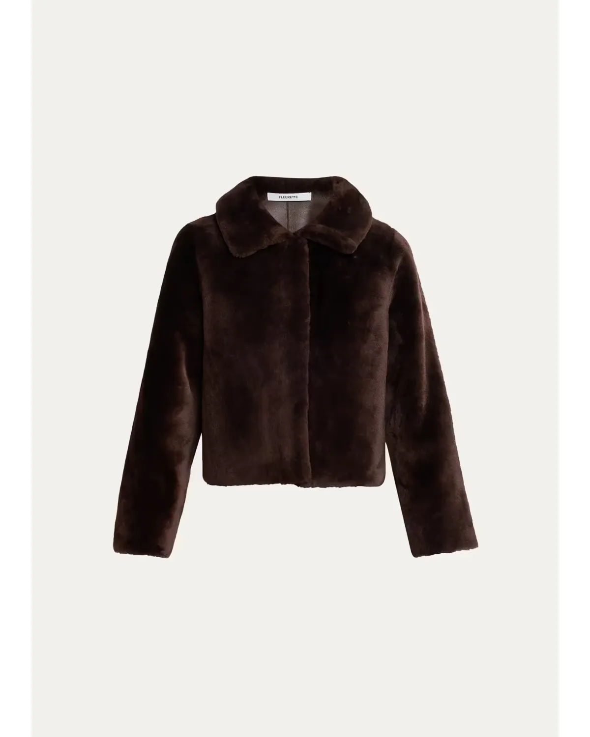 Odette Reversible Cropped Shearling Jacket by Fleurette