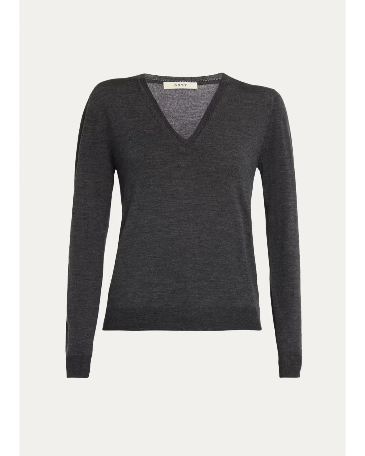 Perfect V-Neck Wool Sweater by 6397
