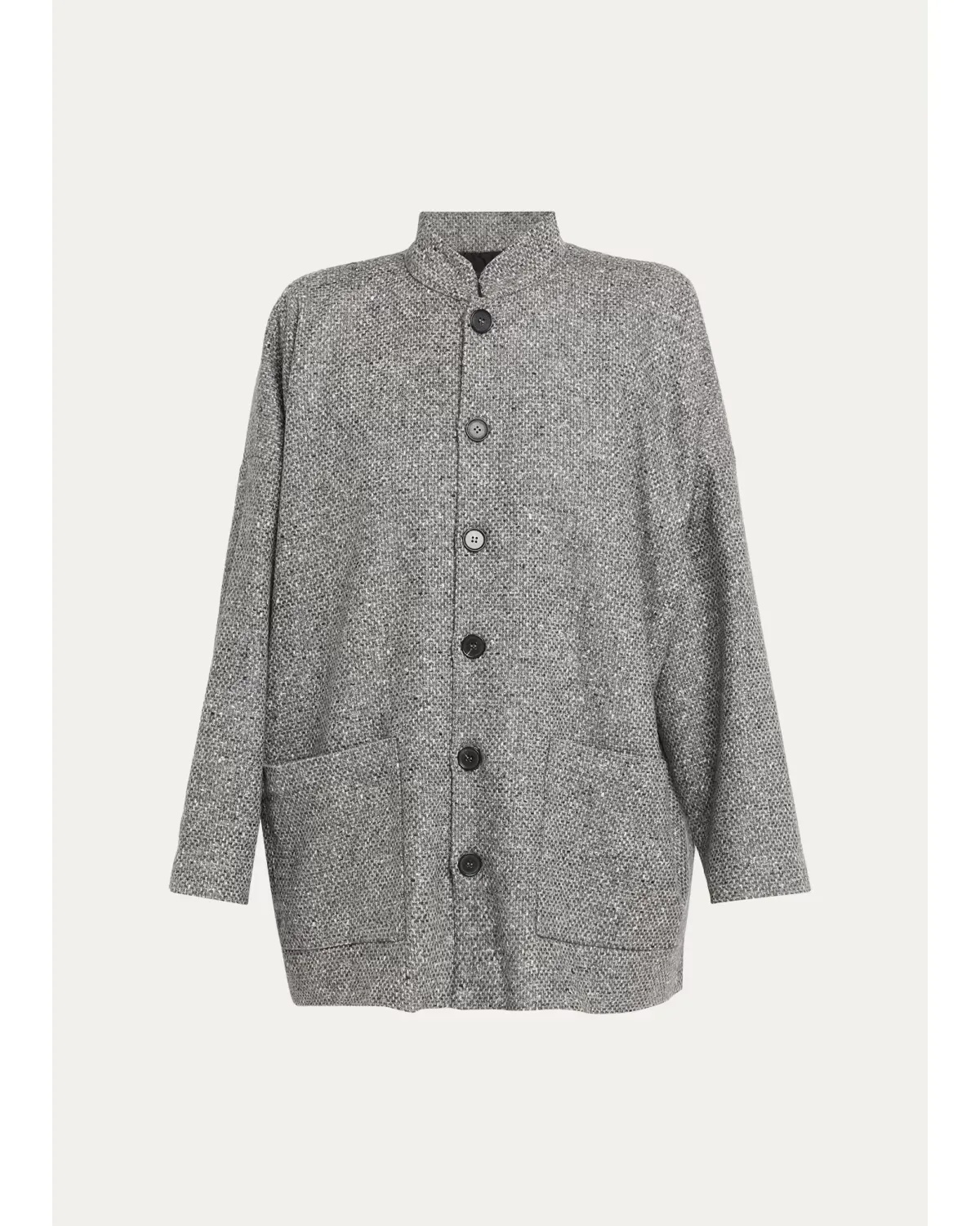 Wool Mandarin Coat - Long Length by Eskandar