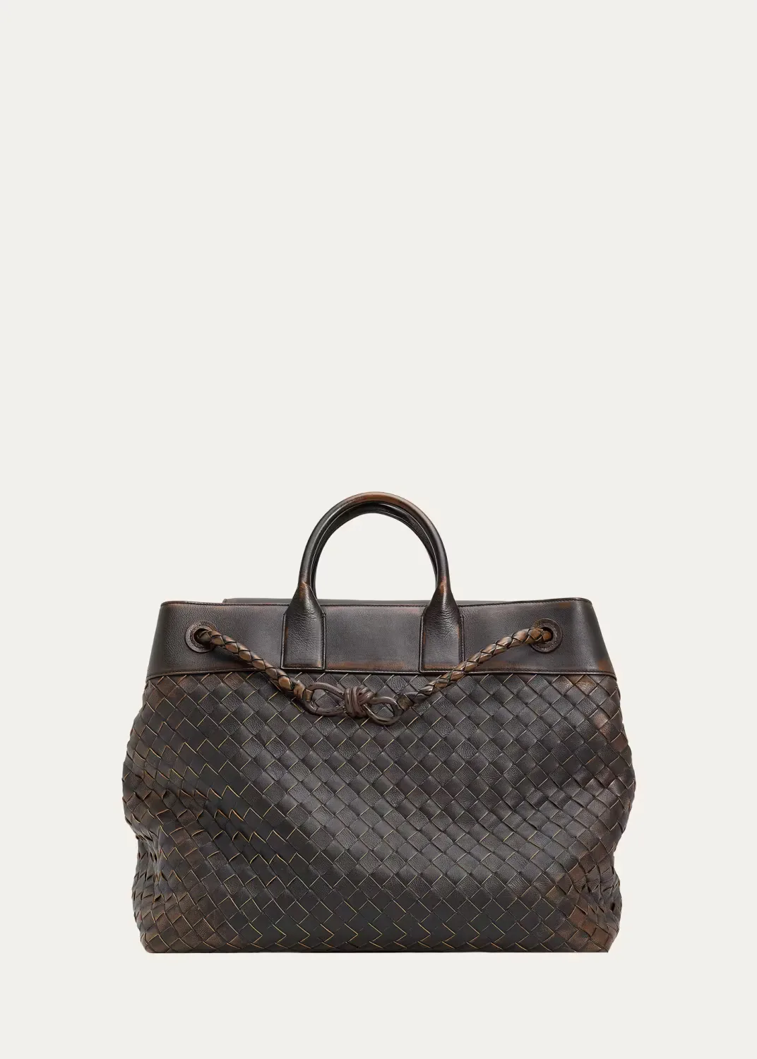 Veneto Intrecciato Leather Tote Bag by Bottega Veneta