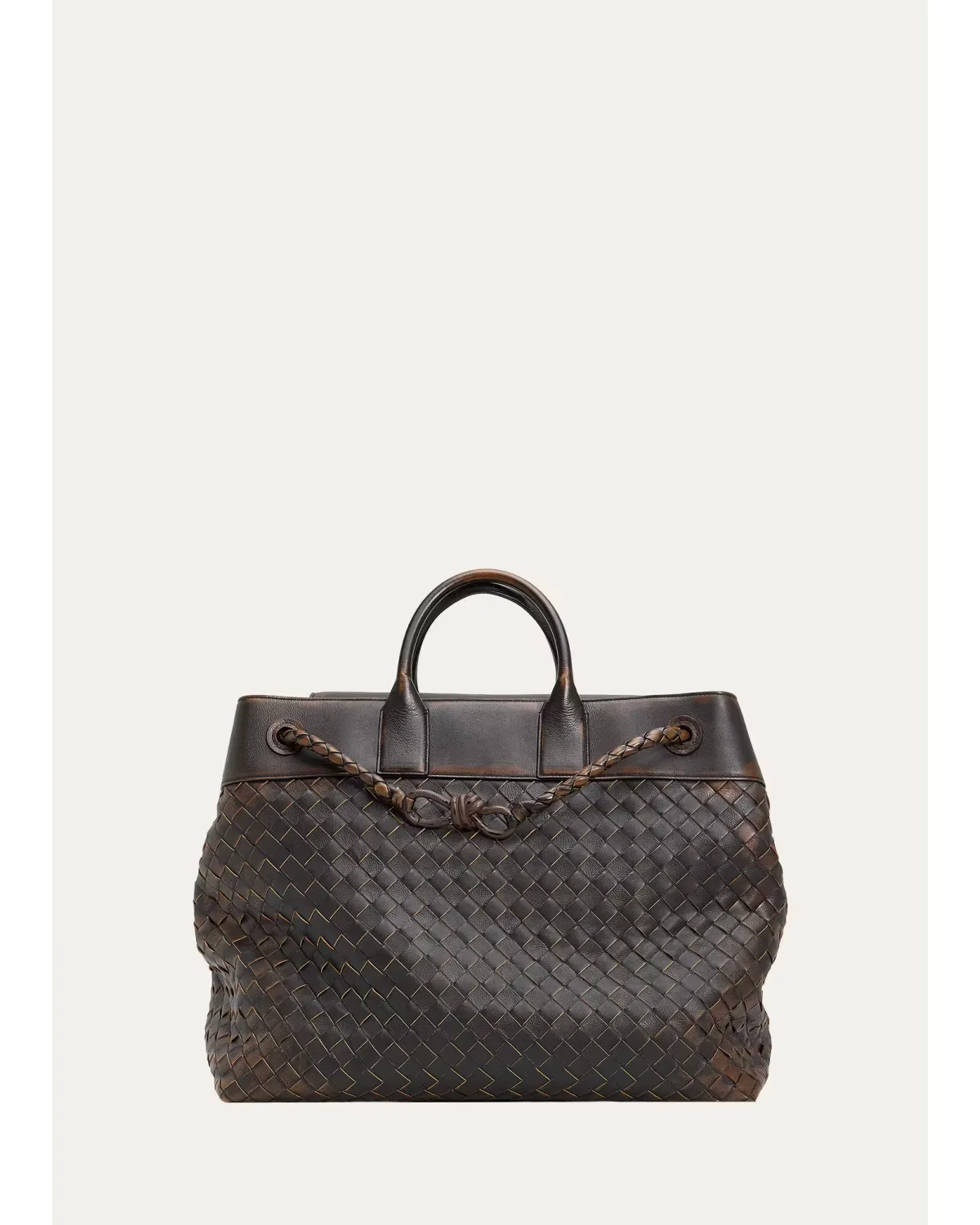 Veneto Intrecciato Leather Tote Bag by Bottega Veneta