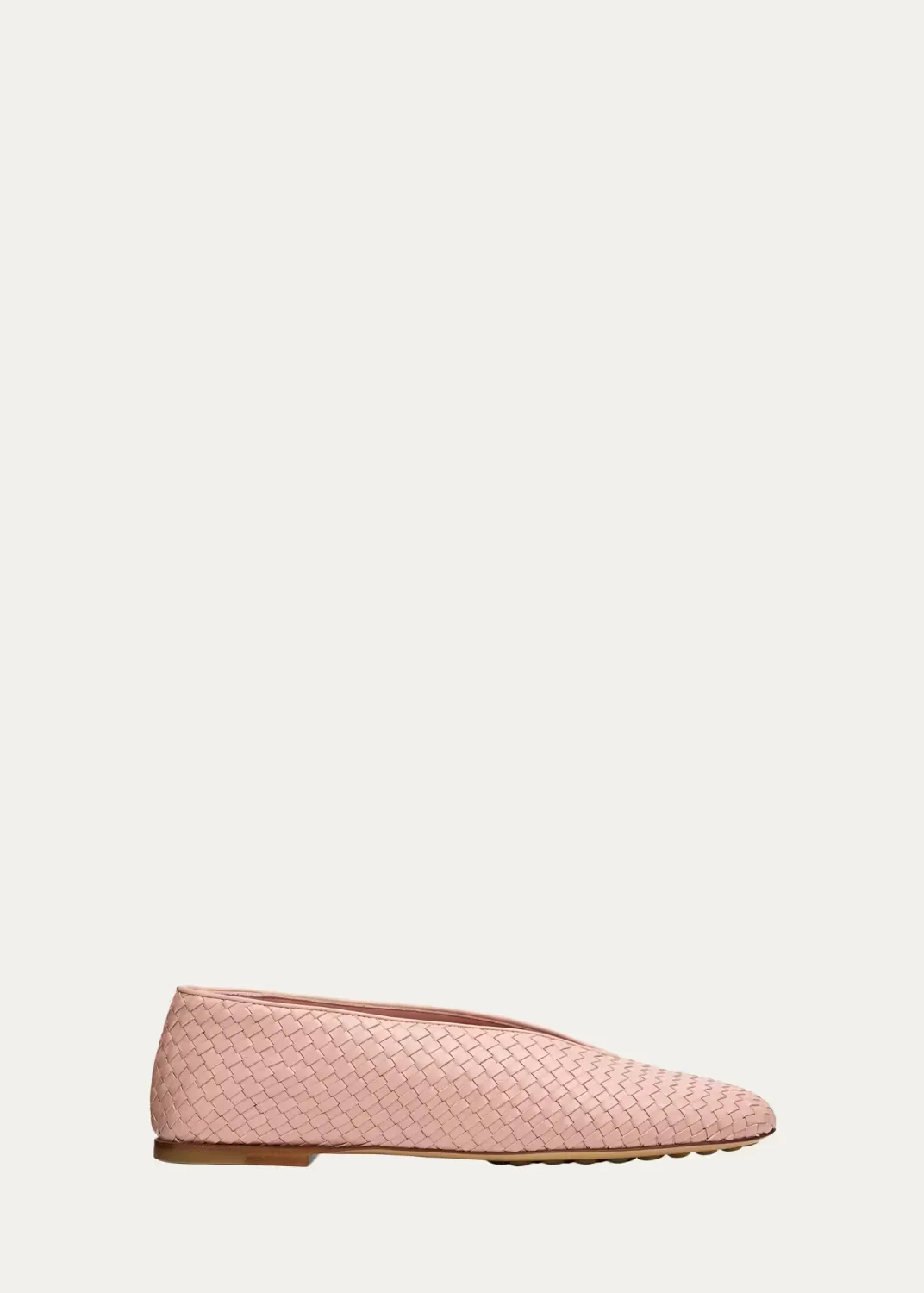 Micro Woven Nappa Leather Ballerina Flats by Bottega Veneta