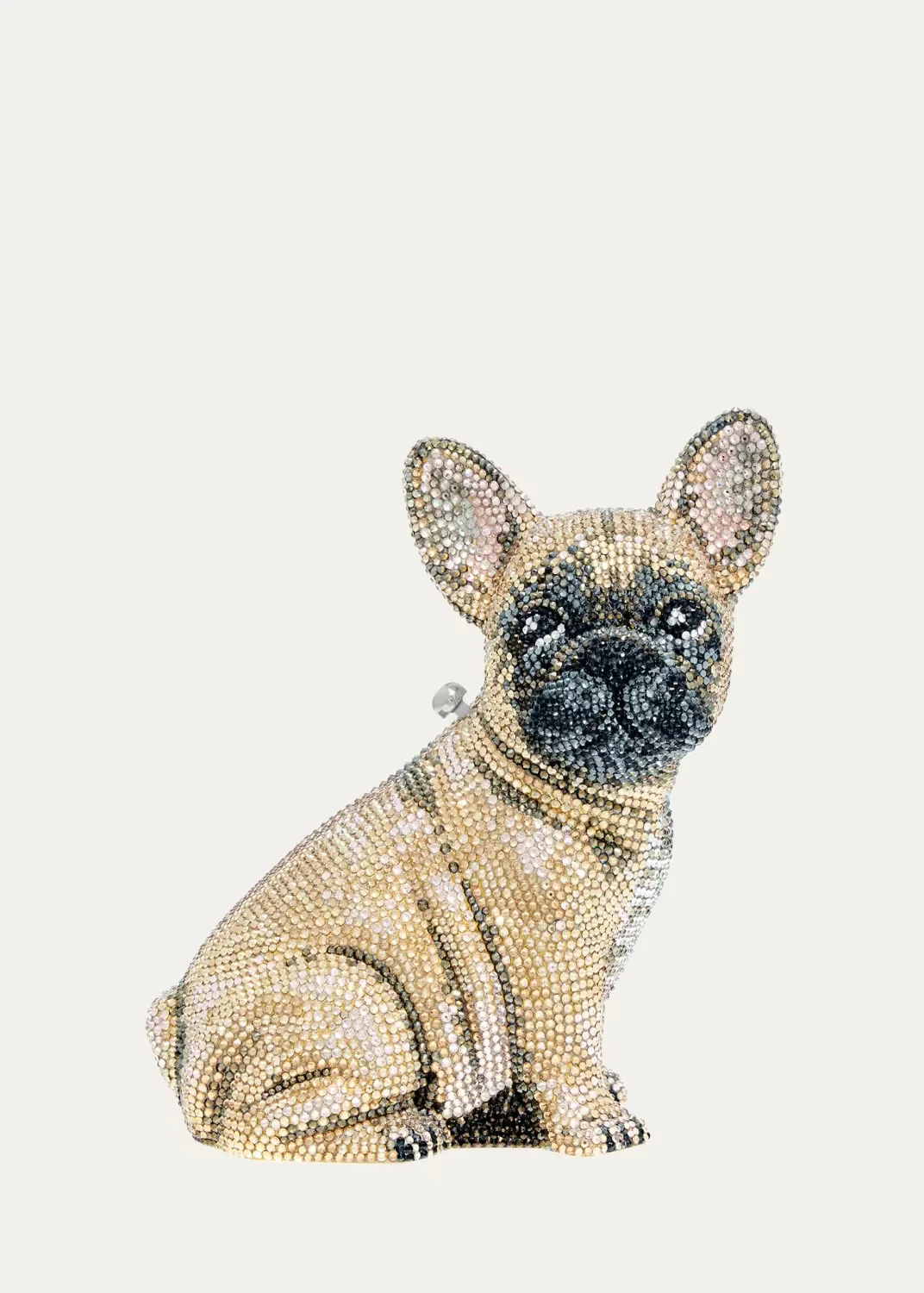 Pierre French Bulldog Crystal Clutch Bag, Champagne by Judith Leiber