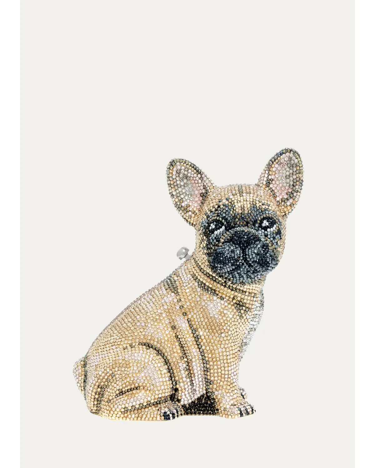 Pierre French Bulldog Crystal Clutch Bag, Champagne by Judith Leiber