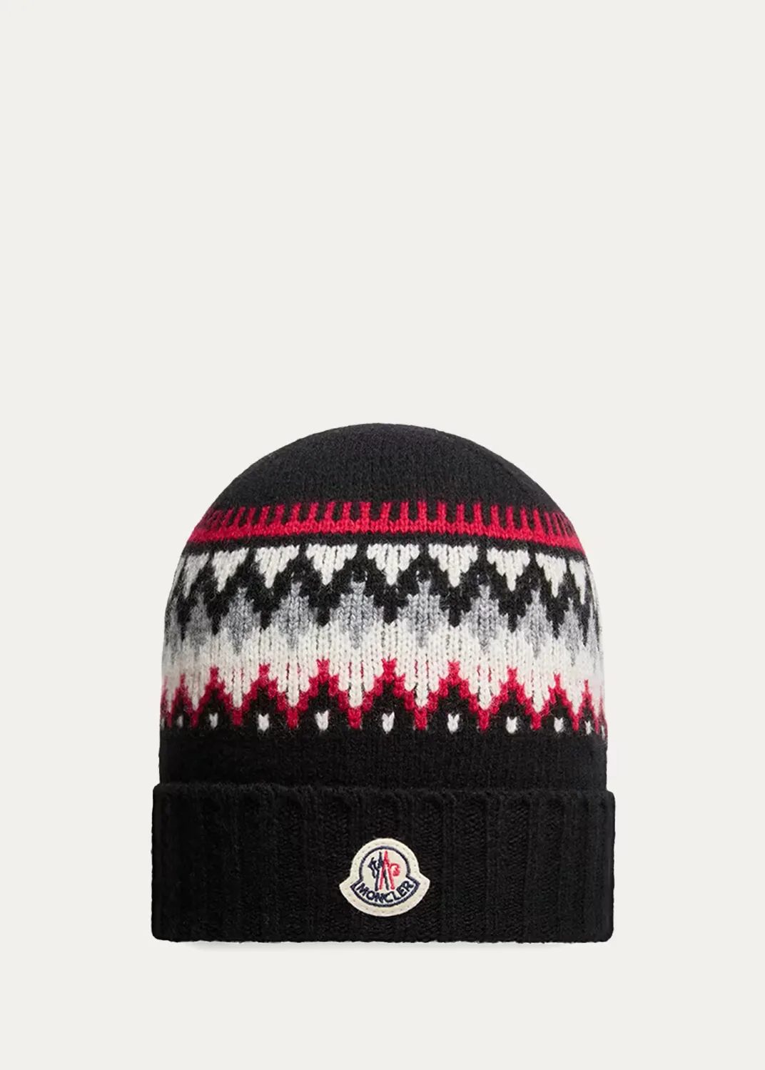 Jacquard Wool Beanie by Moncler