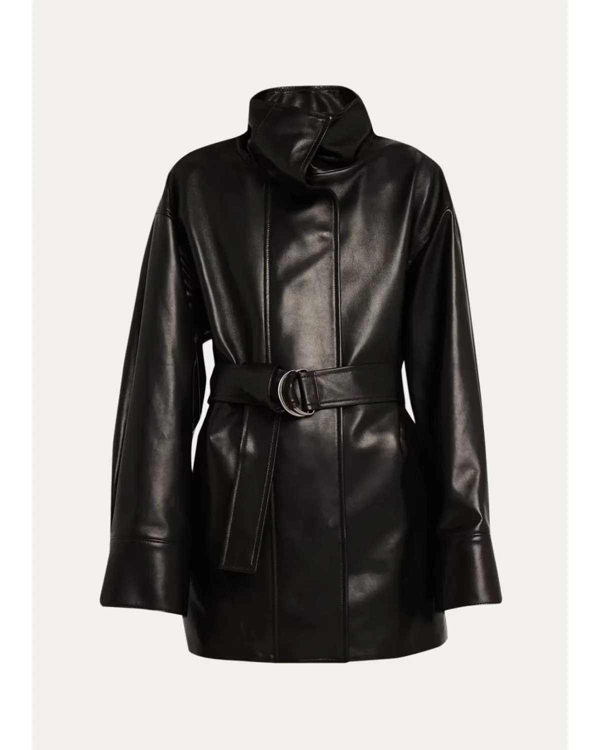 Ellis Belted Leather Jacket