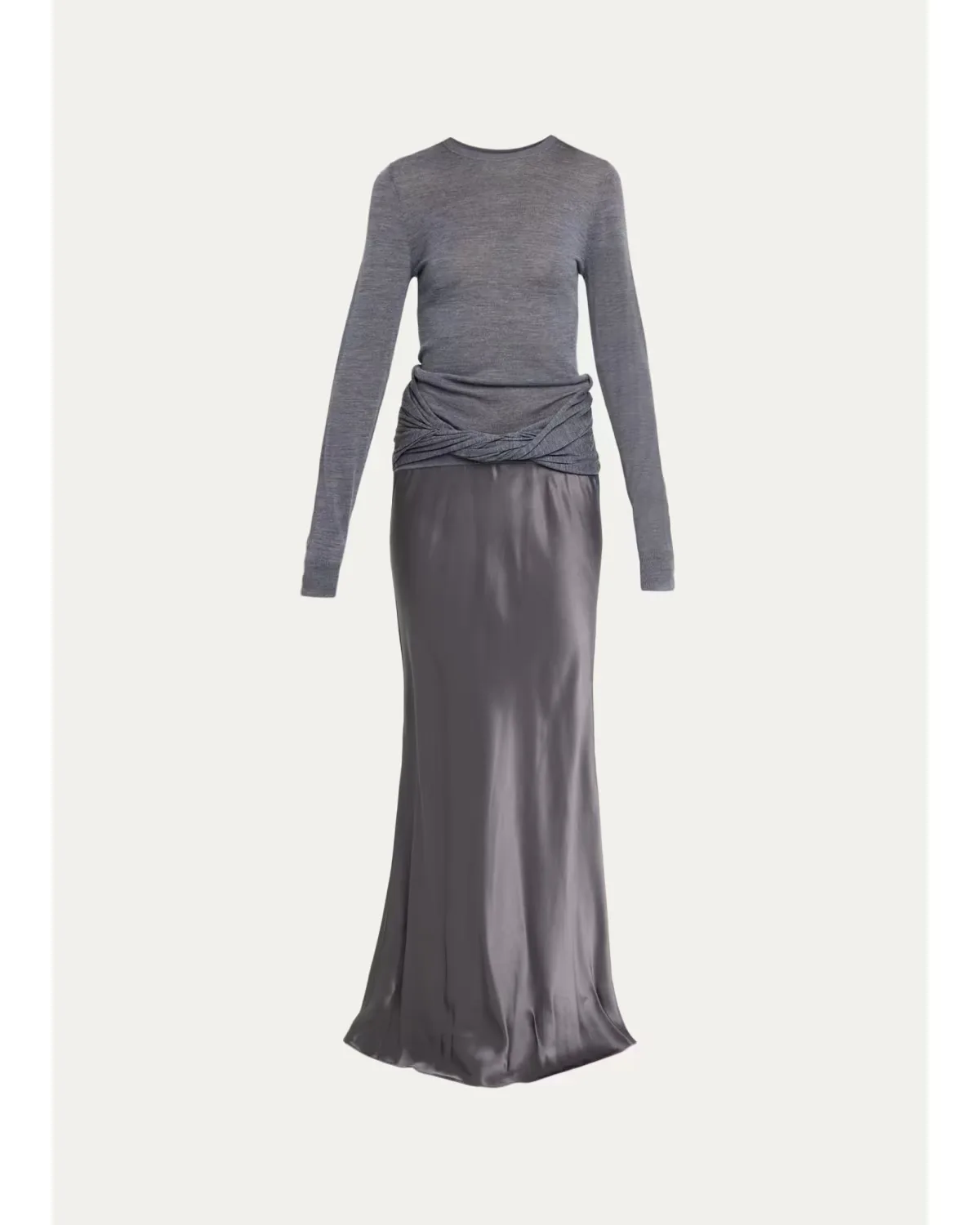 Mixed-Media Meril Knit Monument Maxi Dress by Christopher Esber