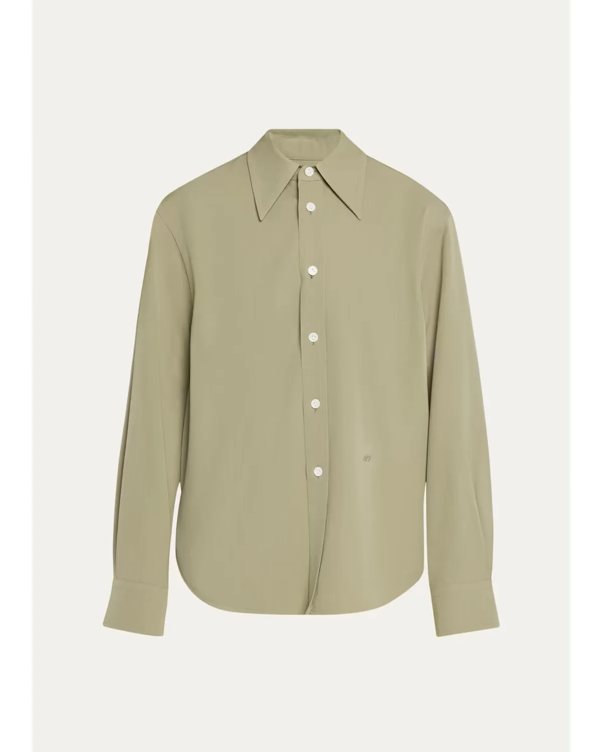 Wool Twill Button-Down Shirt by Bottega Veneta