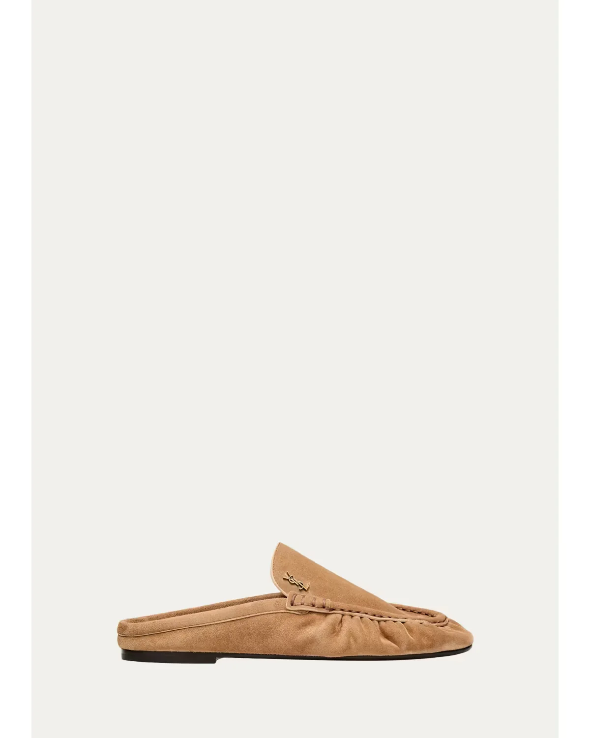 Le Loafer Loafer Mules in Suede by Saint Laurent
