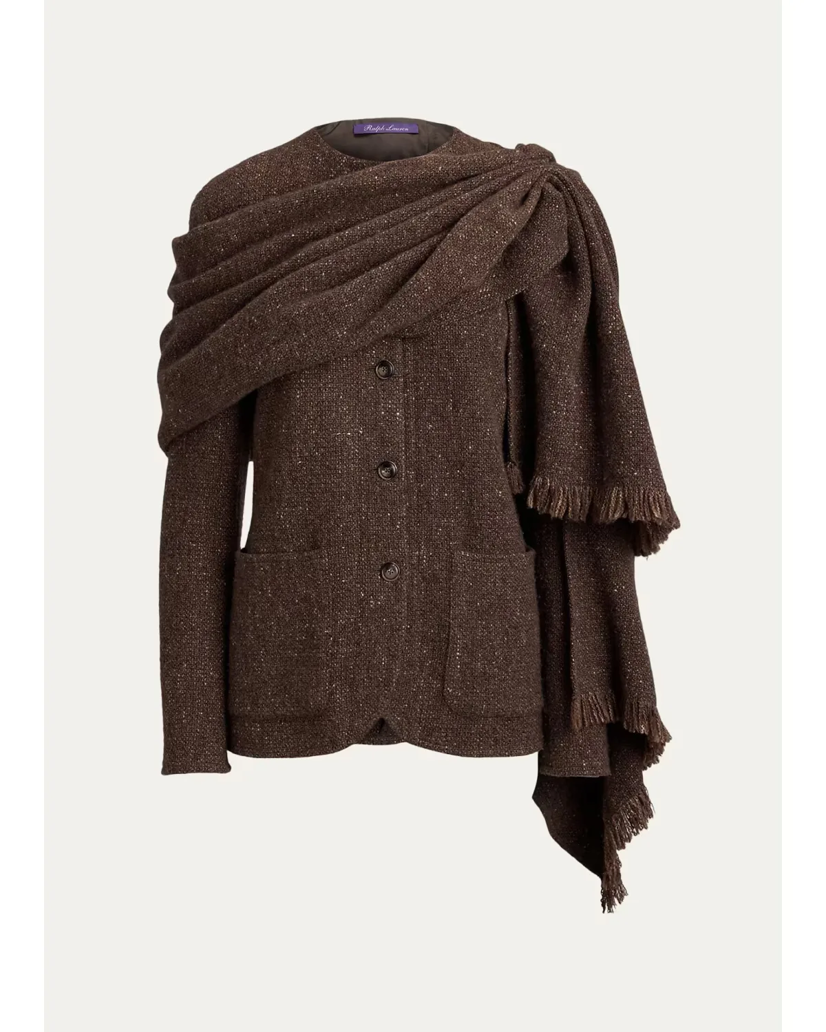 Alira Wool-Blend Donegal Tweed Jacket by Ralph Lauren