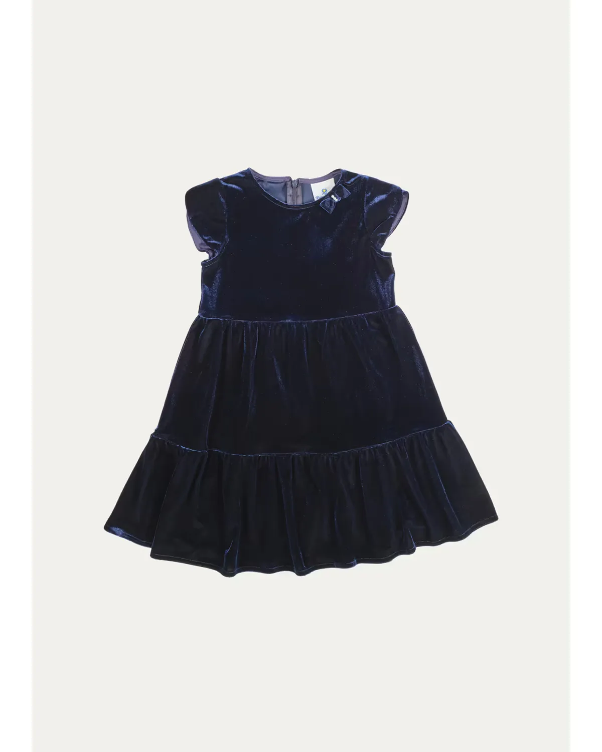 Tiered Stretch Velvet Dress by Florence Eiseman