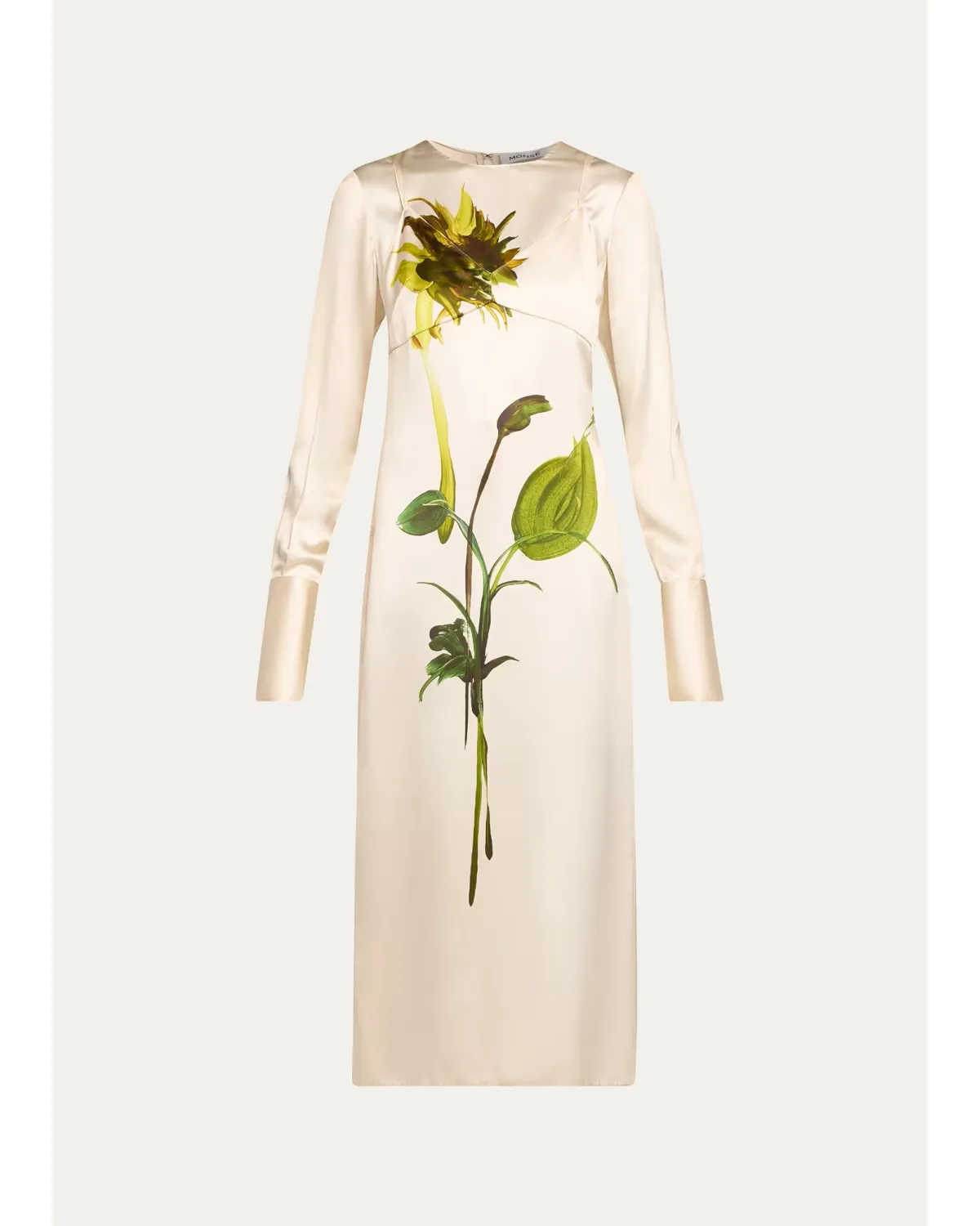 Deconstruction Layered Sunflower Printed Silk Dress by Monse
