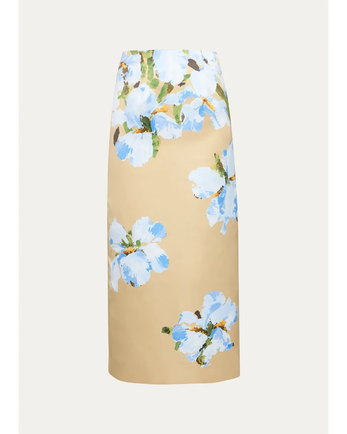 Watercolor Iris Midi Skirt by Oscar de la Renta