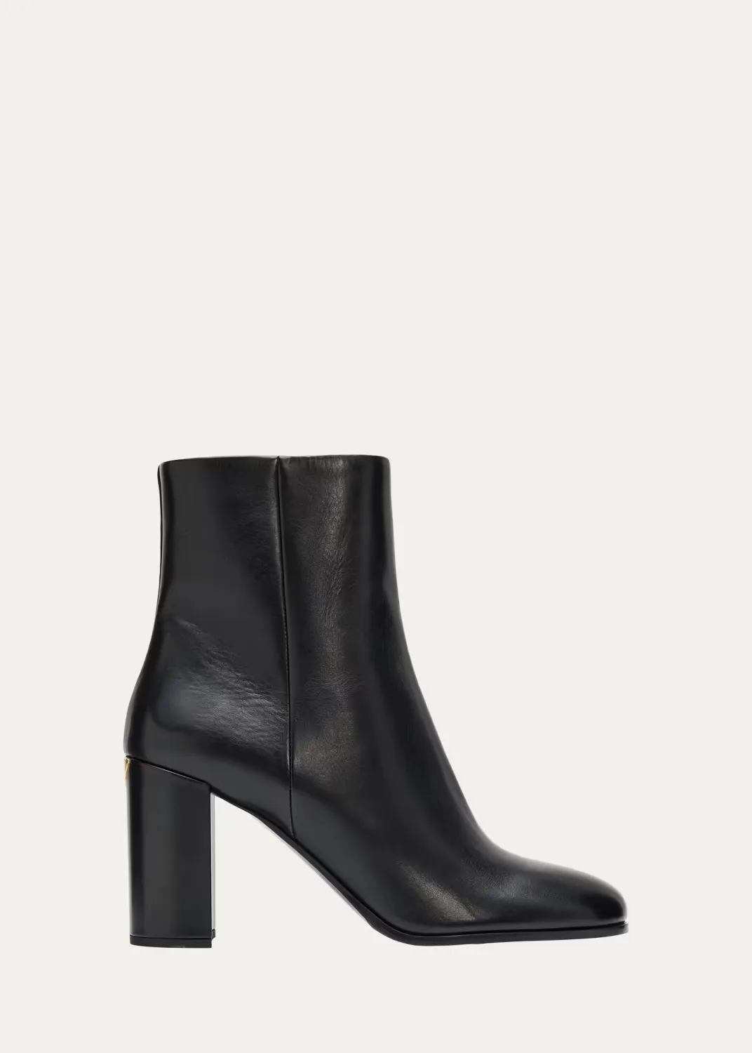 85mm Triangle Logo Leather Ankle Boots by Prada