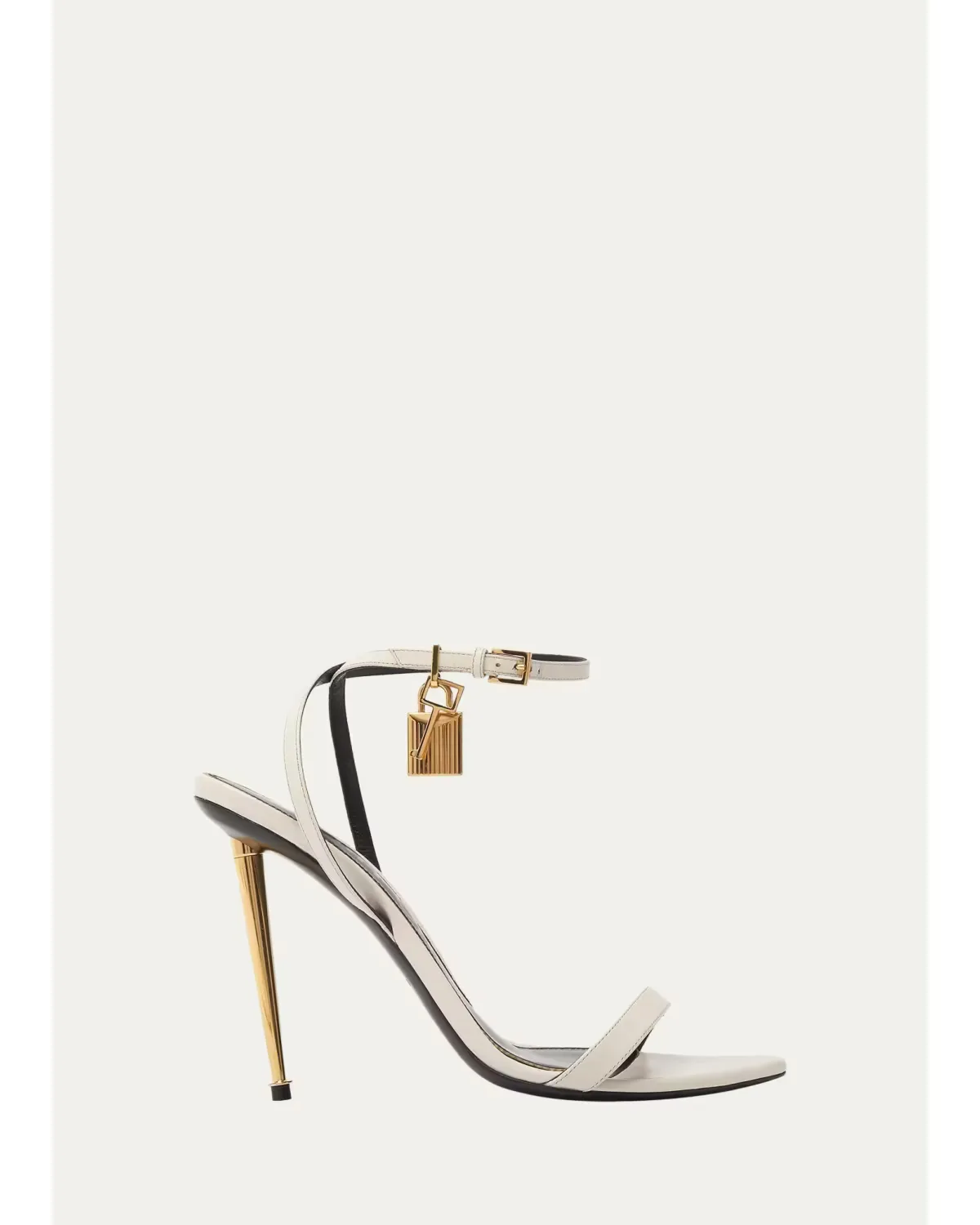 Padlock 105MM Leather Point-Toe Ankle-Strap Sandals by Tom Ford