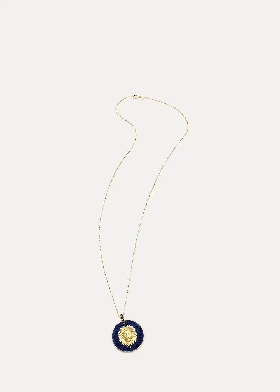 18K LEO Necklace with Sapphires by FARAONE MENNELLA by R.F.M.A.S.