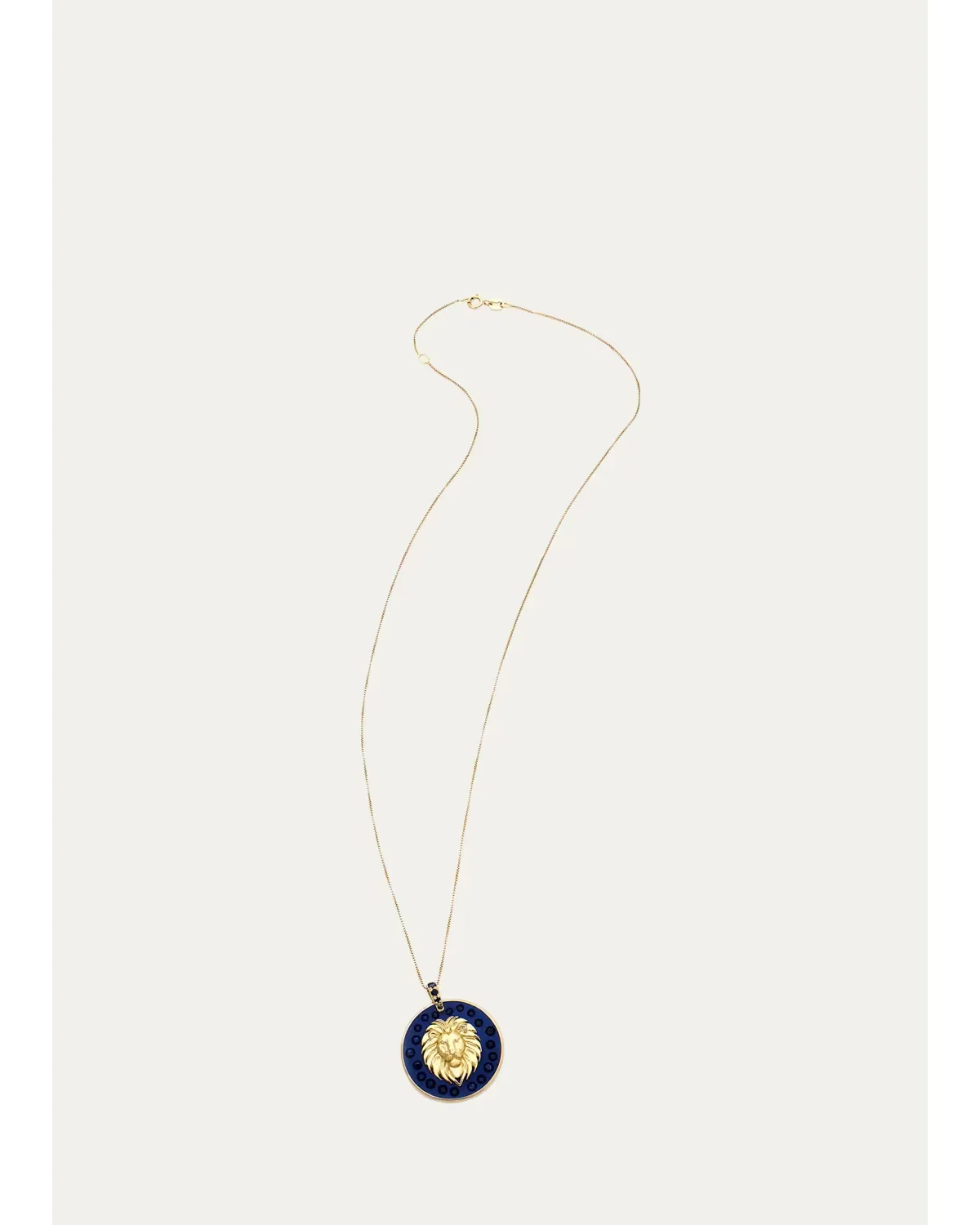 18K LEO Necklace with Sapphires by FARAONE MENNELLA by R.F.M.A.S.