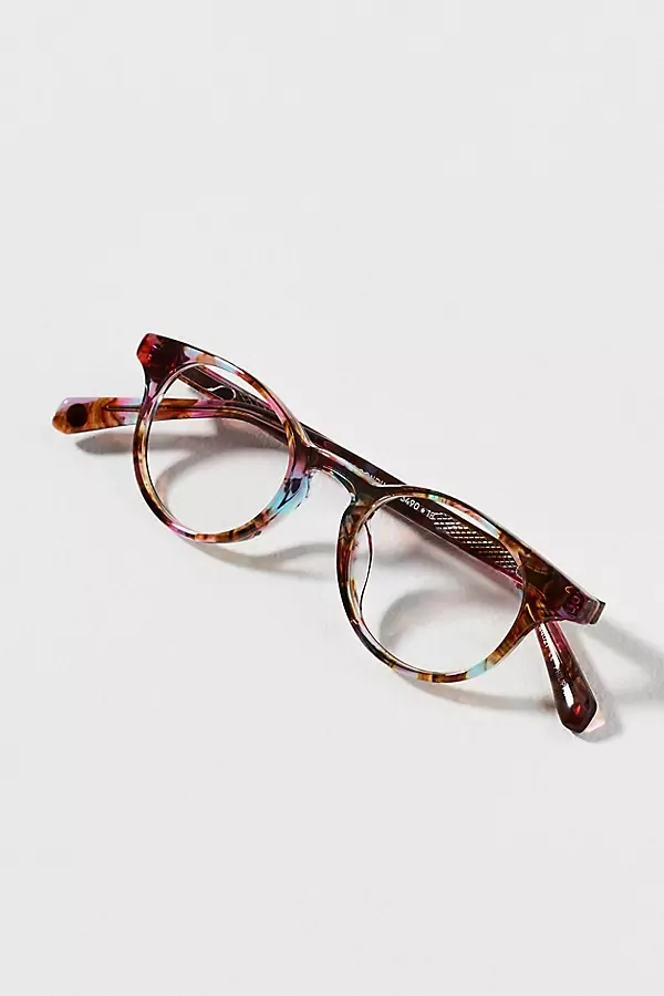 Miss Conduct Rainbow Marble Blue Light Readers by Eyebobs