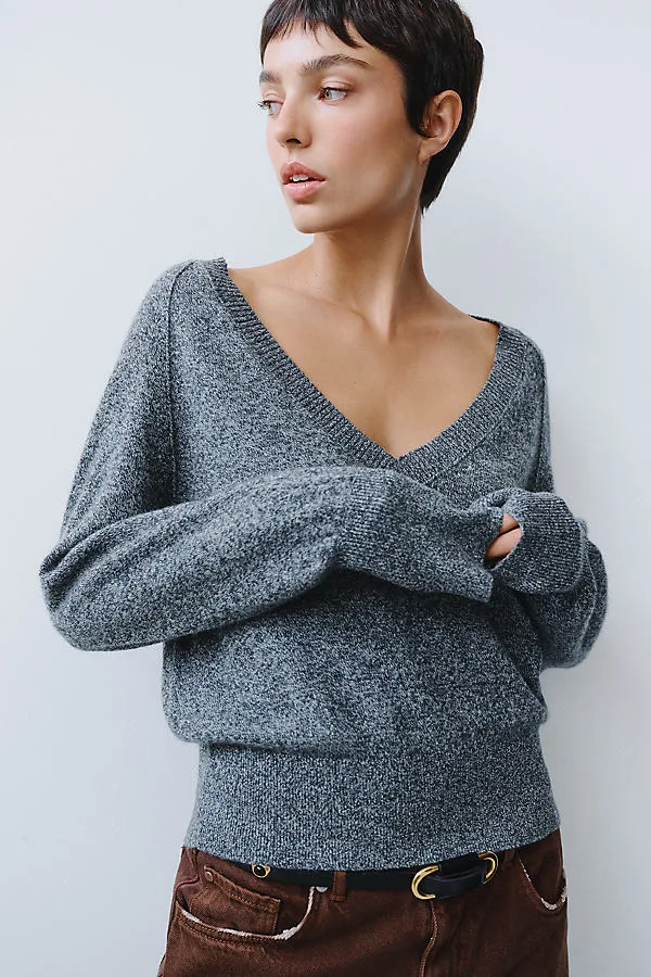 100% Cashmere V-Neck Sweater by Maeve