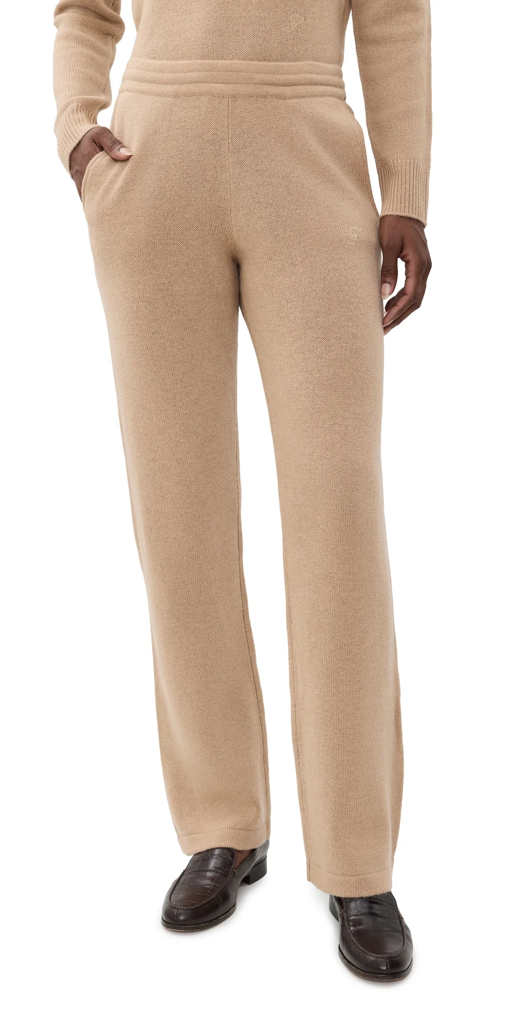 Logo Cashmere Trousers by Sporty & Rich