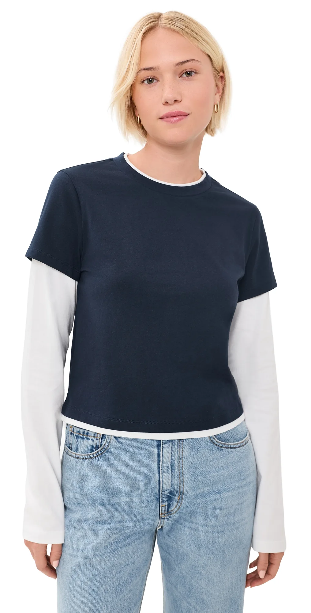 The Combo Layered Tee by GOOD AMERICAN